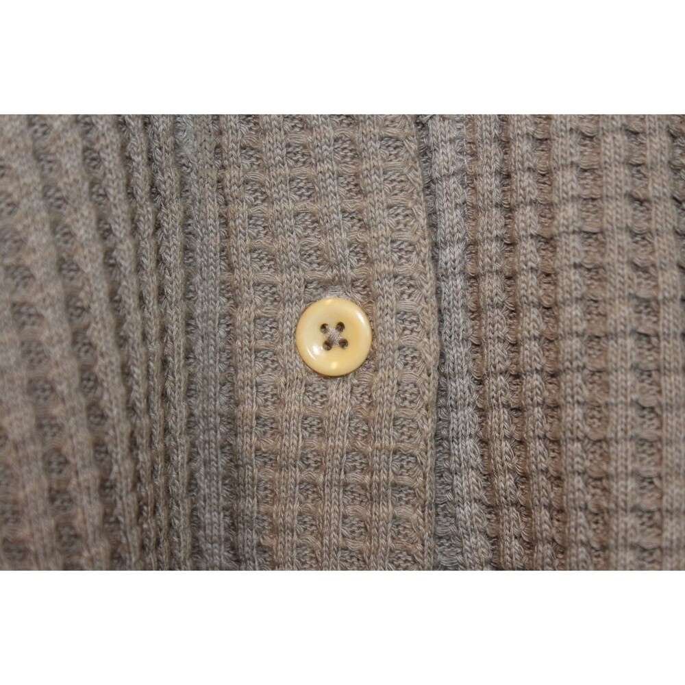 MATE THE LABEL Women’s Organic Waffle Button Up Long Sleeve Shirt BRK Brown - Picture 7 of 8